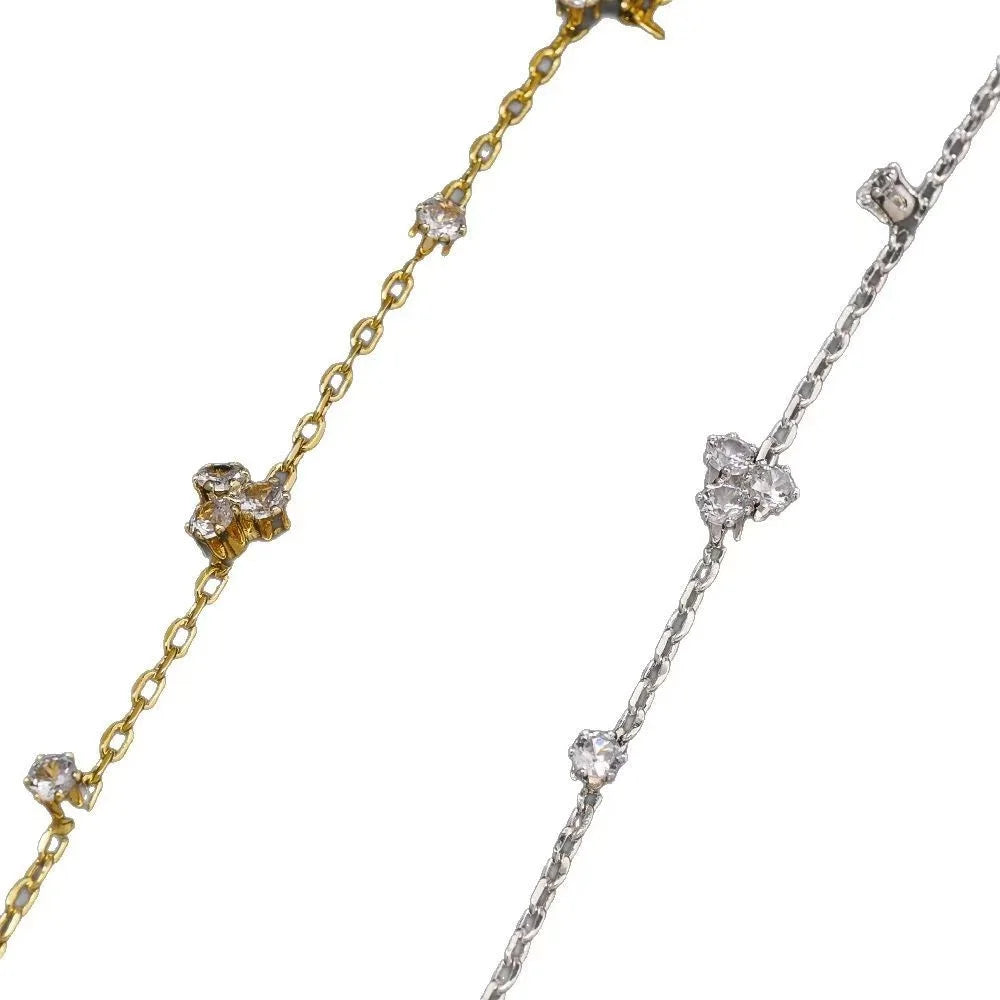 Summer New Rhinestone Flower Hand Back Bracelet Wedding Jewelry for
