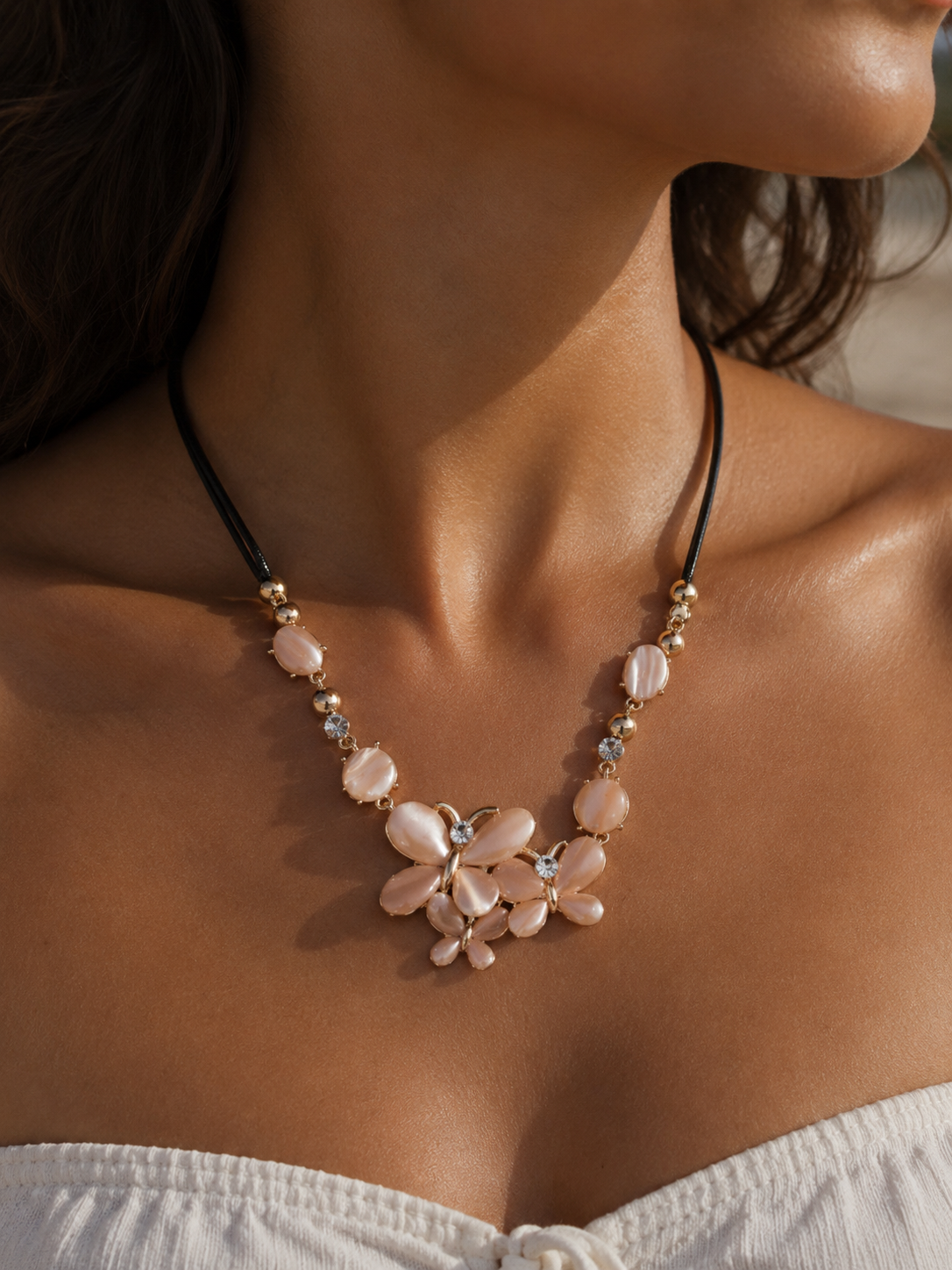 Elegant Butterfly Trio Necklace
