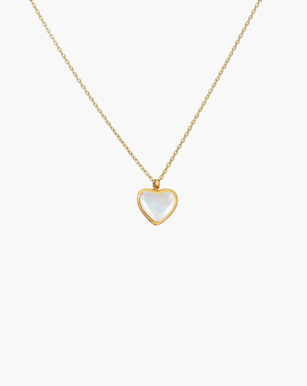 Mother of Pearl Heart Necklace